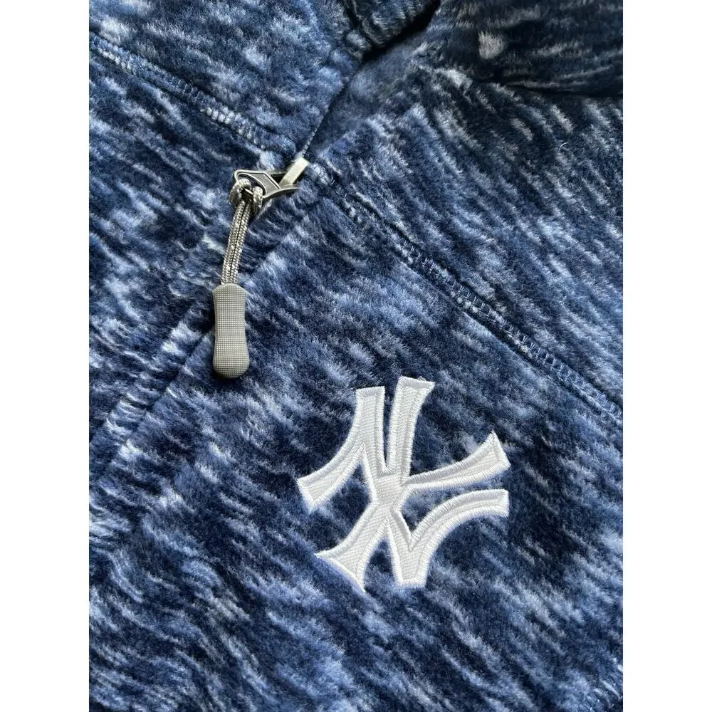 New York Yankees Fleece Jacket Womens Small Full Zip Blue Genuine Merchandise - Picture 4 of 11